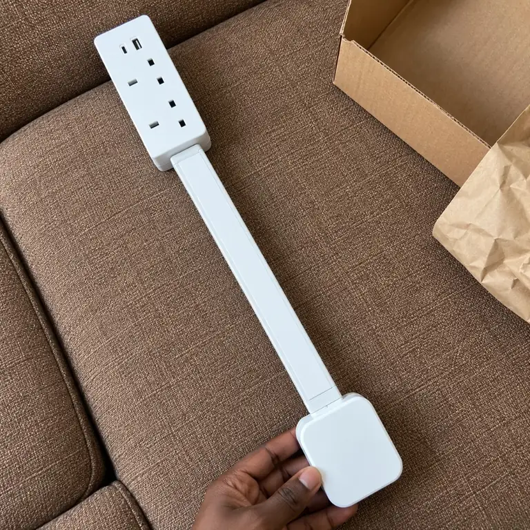 You bend down every time to plug something